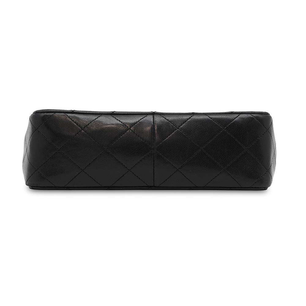 CHANEL Matelasse Single Flap ChainShoulder Bag BlackA01163 Lambskin Size 20