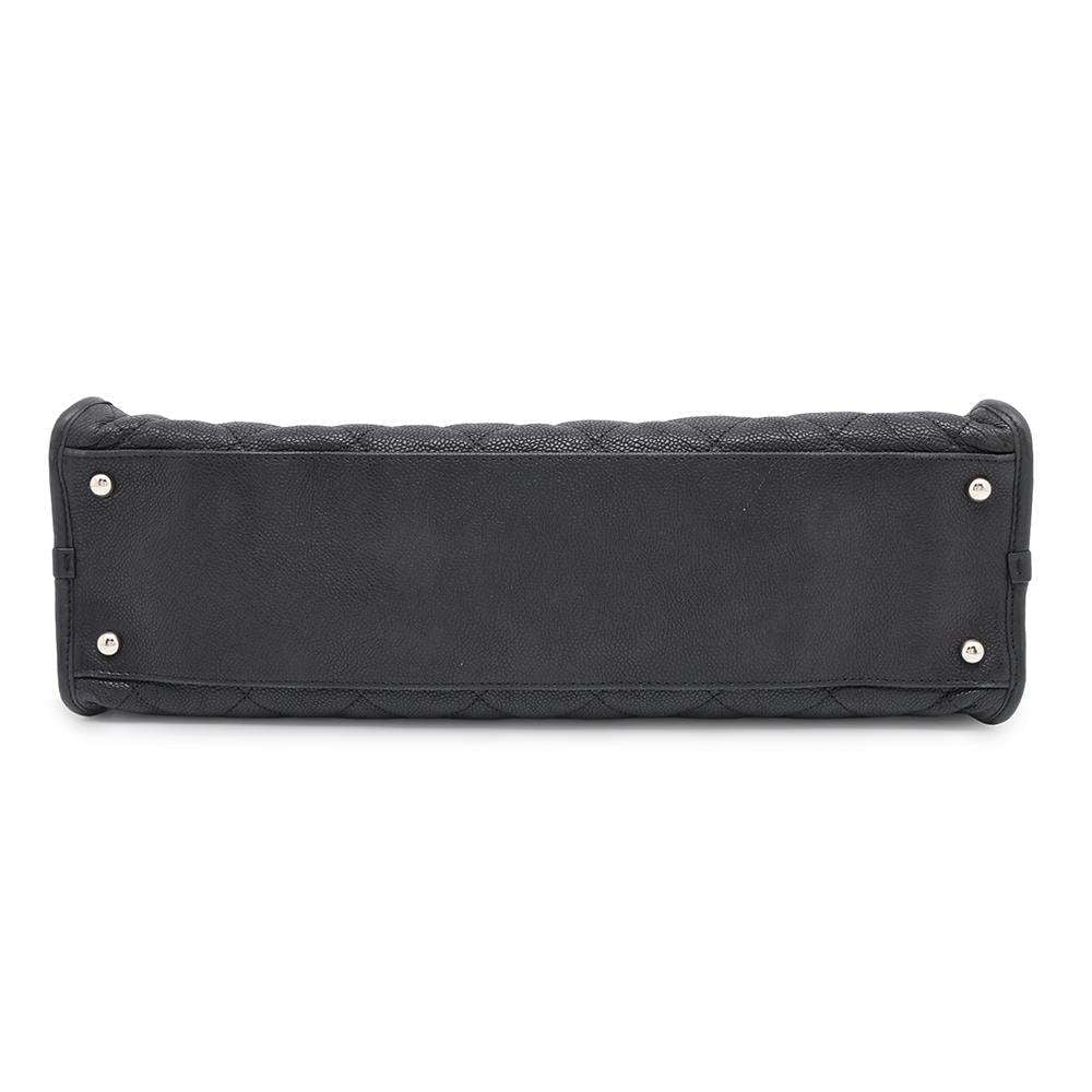 CHANEL French Riviera ChainShoulder Bag Black Caviar Leather