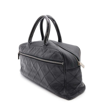CHANEL Matelasse Bowling Bag BlackA15685 Caviar Leather