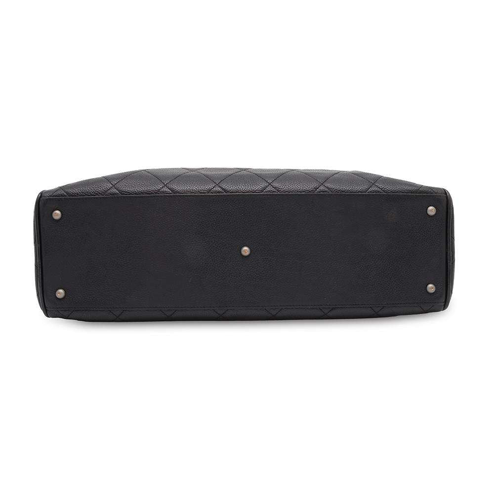 CHANEL Matelasse Bowling Bag BlackA15685 Caviar Leather