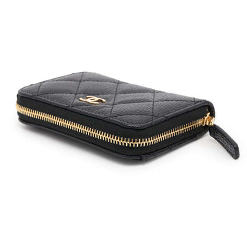 CHANEL Matelasse CC Logo Coin purse BlackAP0216 Caviar Leather