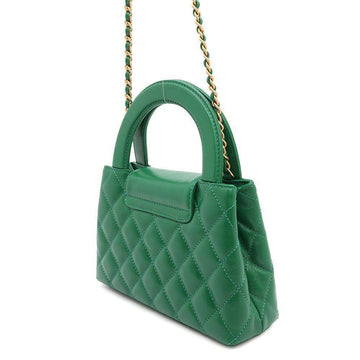 CHANEL Matelasse Shopping Chain Bag GreenAS4416 Calf Leather
