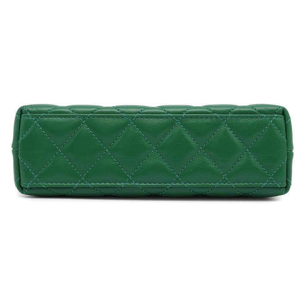 CHANEL Matelasse Shopping Chain Bag GreenAS4416 Calf Leather