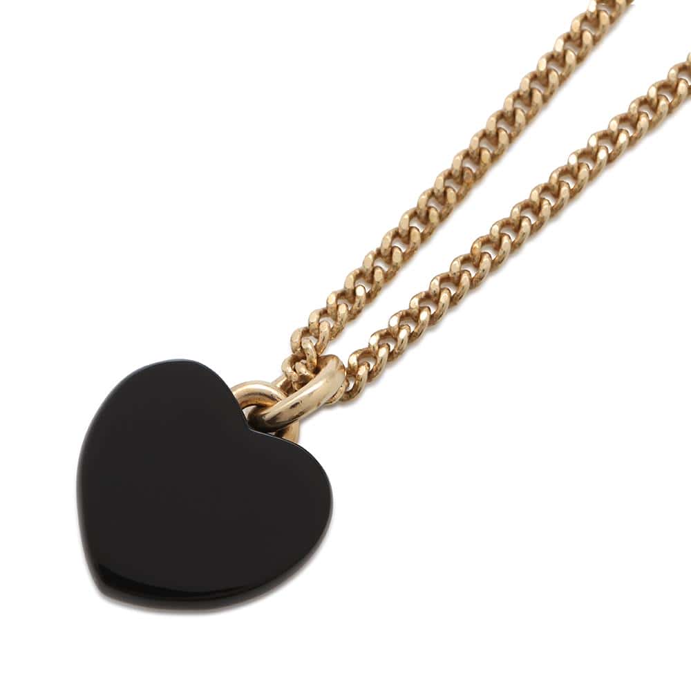 CHANEL Heart-shaped Necklace BlackWS8495 Metal
