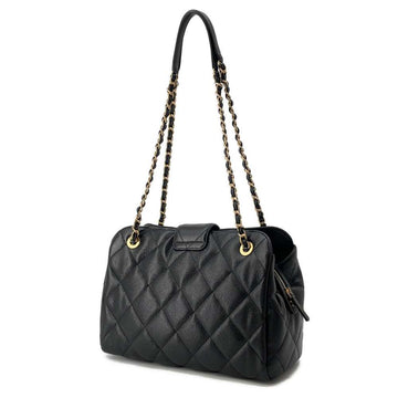CHANEL Matelasse Large Bowling Bag BlackAS4978 Soft Caviar Leather