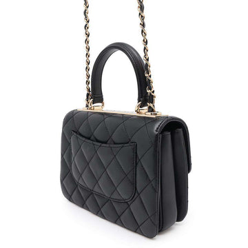 CHANEL Trendy CC Top Handle Mini Flap Bag BlackAS4654 Lambskin