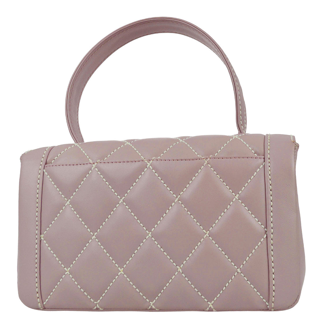 Top Quality Chanel 2004-2005 Purple Calfskin Wild Stitch Handbag