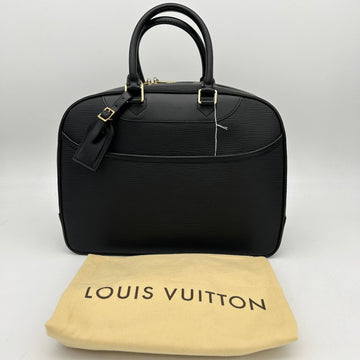 Louis Vuitton Black Epi Deauville Bowling Vanity Handbag