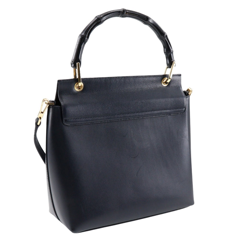 Gucci Bamboo Black Leather Handbag