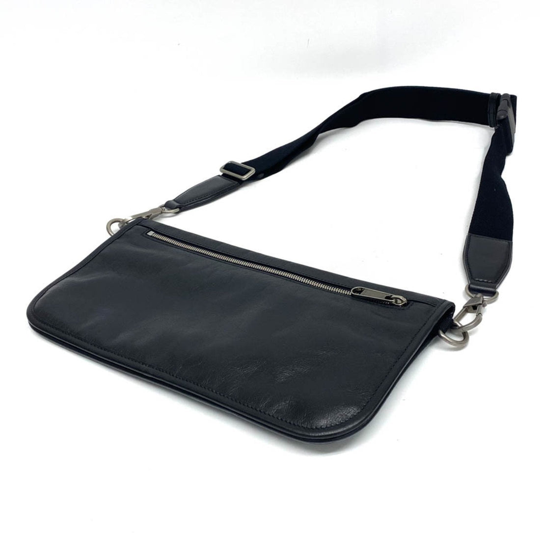 Gucci Interlocking G Black Leather Shoulder Bag