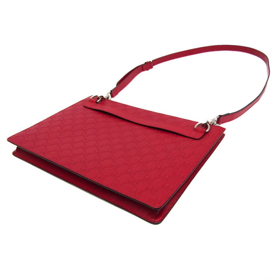 Gucci Guccissima Red Leather Shoulder Bag