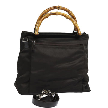 Gucci Bamboo Black Synthetic Handbag