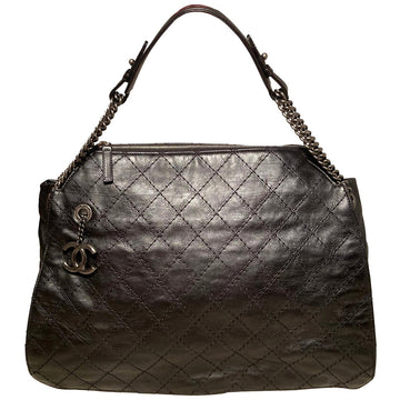Top Quality Chanel Black Leather Crave Tote Bag