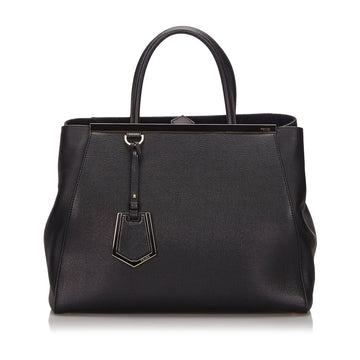 Fendi Black Others Leather Medium 2Jours Satchel Italy