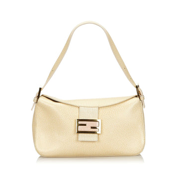 Fendi Brown Beige Others Leather Baguette Italy