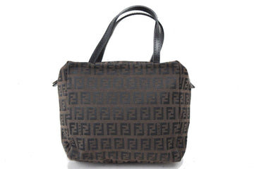 Indistinguishable  Fendi Hand Bag Dark Brown Nylon (SHC1-14263)