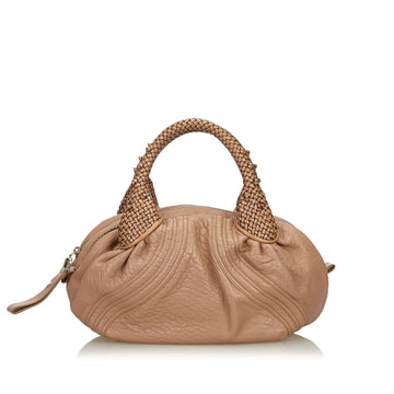 Fendi Brown Beige Others Leather Mini Spy Handbag Italy