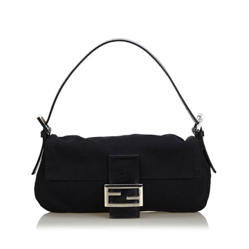 Fendi Black Nylon Fabric Mamma Baguette ITALY