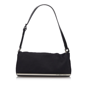 Fendi Black Chemical Fiber Fabric Baguette Italy