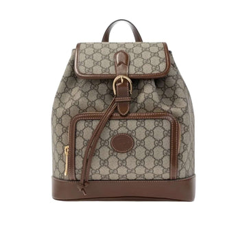 GG BACKPACK WITH INTERLOCKING G BEIGE AND EBONY 26CM