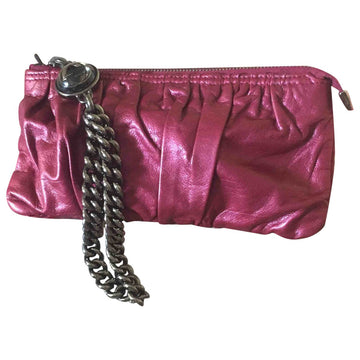 Gucci burgundy leather clutch bag