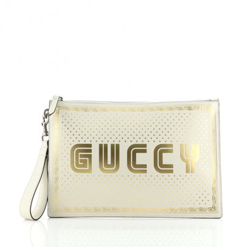 Gucci white leather handbag