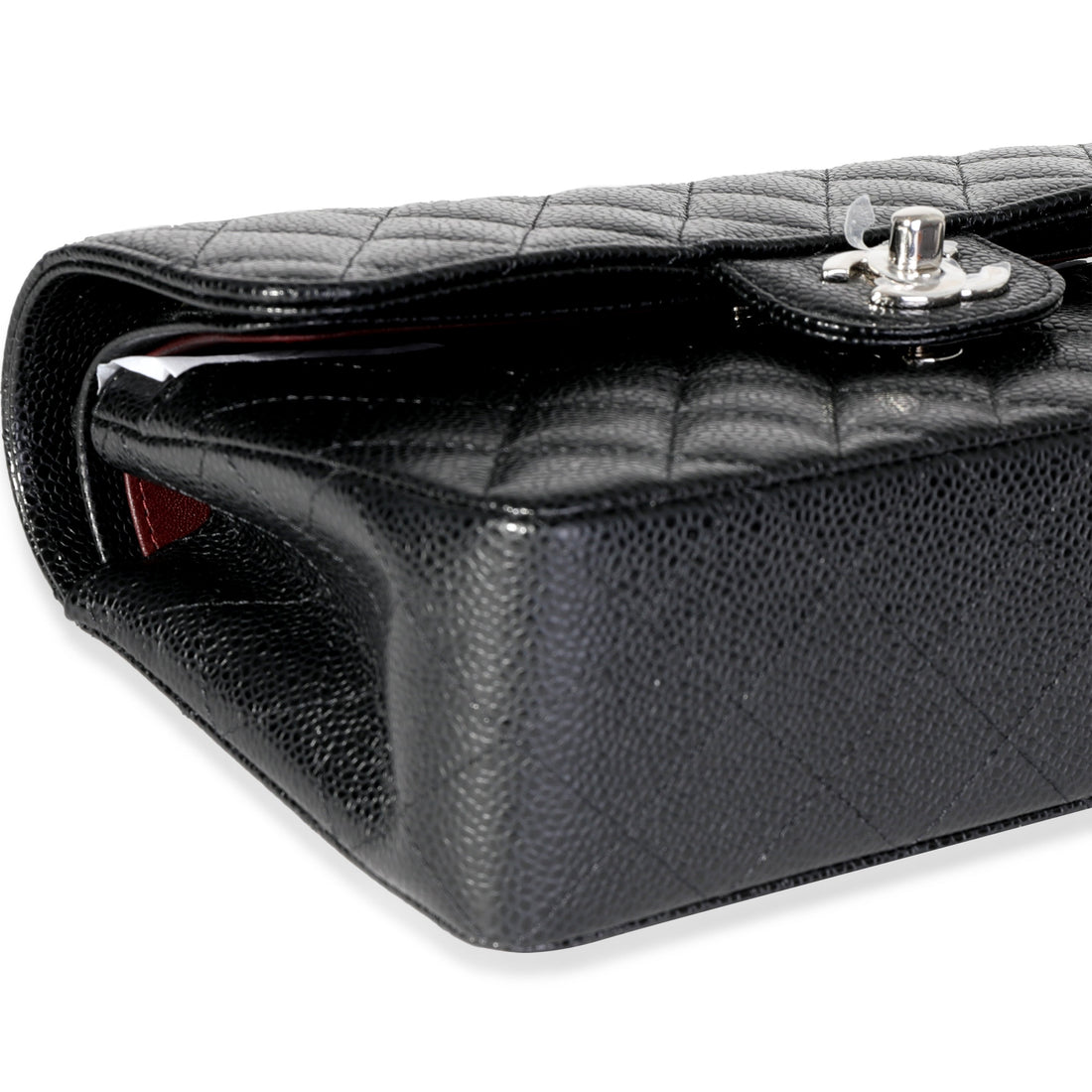 Top Quality Chanel Black Quilted Caviar Small Classic Double New Bag