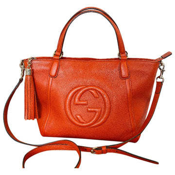 Gucci soho orange leather handbag