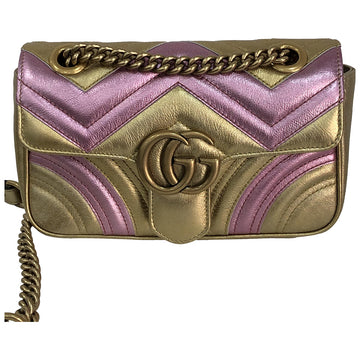 Gucci marmont multicolour leather handbag