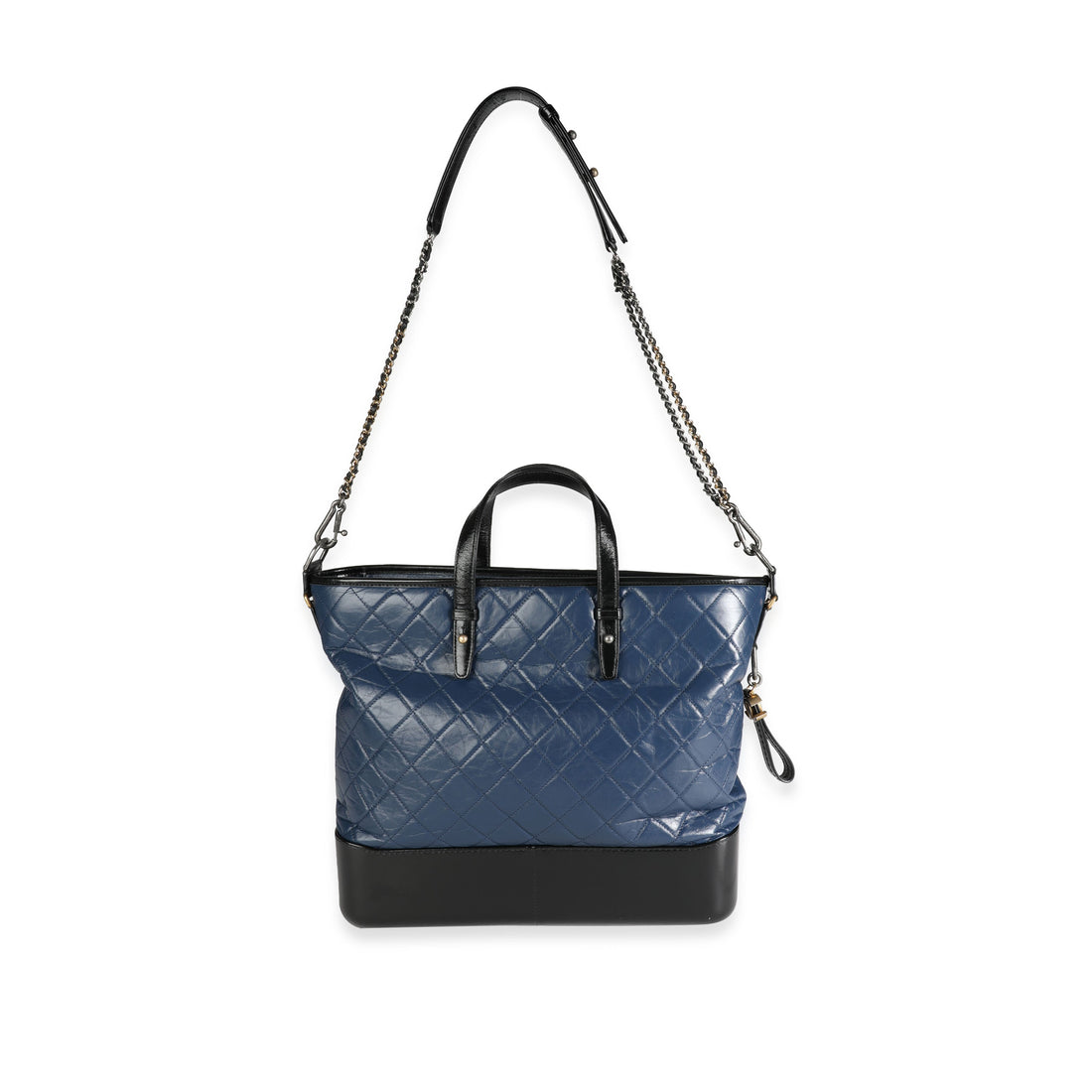Top Quality Chanel Black & Blue Quilted Calfskin Large Gabrielle Shopping Tote