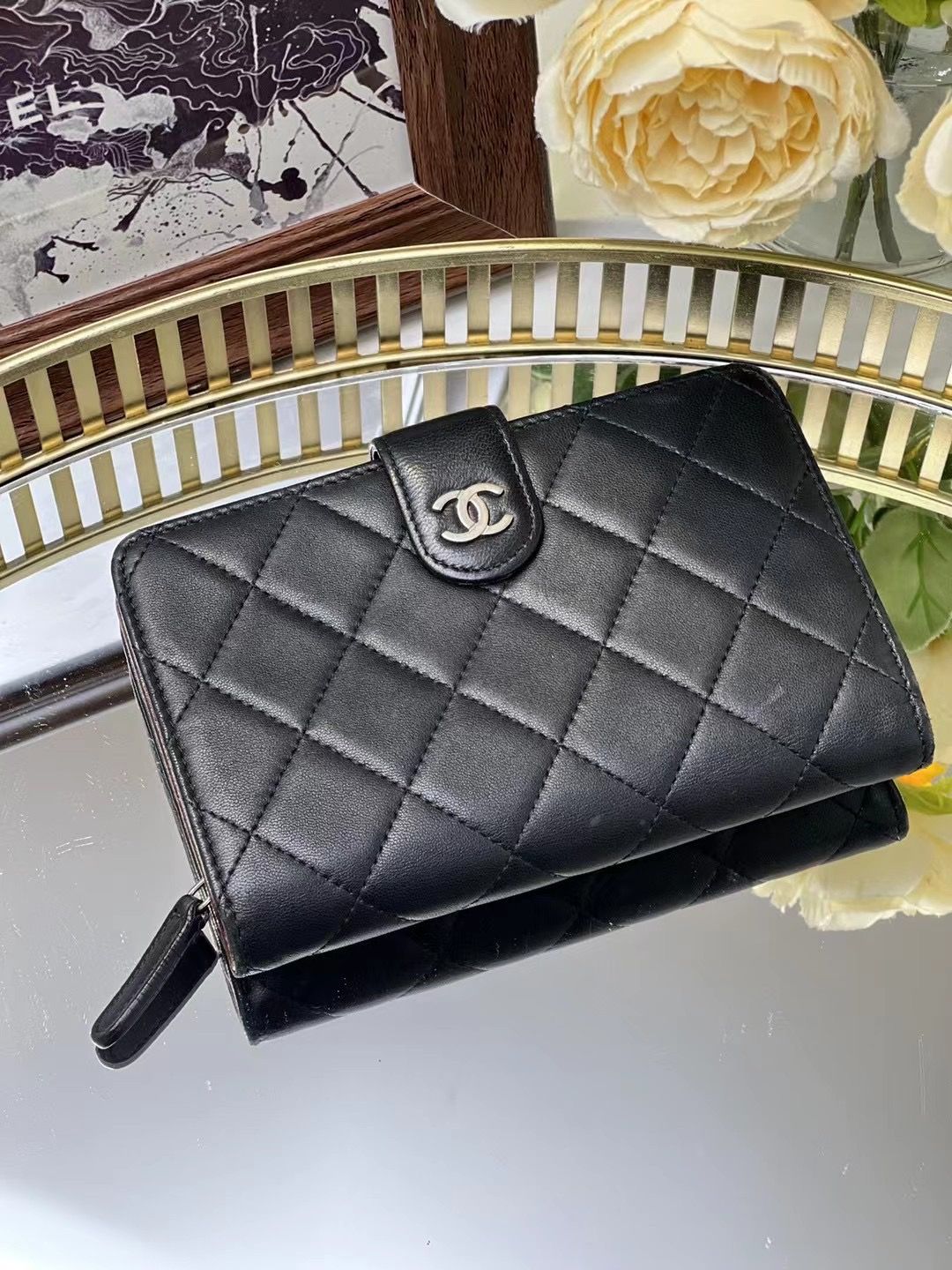 Chanel Wallet 15x10cm Black 4193