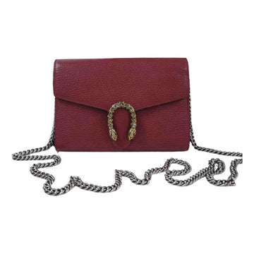 Gucci dionysus red leather handbag