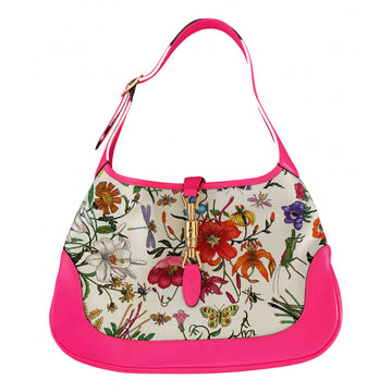 Gucci jackie pink cloth handbag