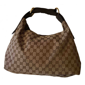 Gucci brown cloth handbag