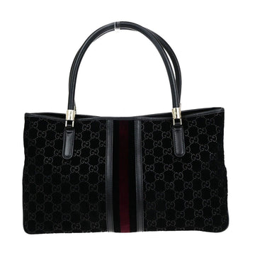 Gucci Sherry Black Suede Shopper Bag
