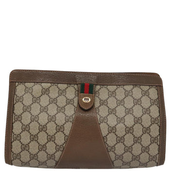 Gucci Sherry Beige Canvas Clutch Bag