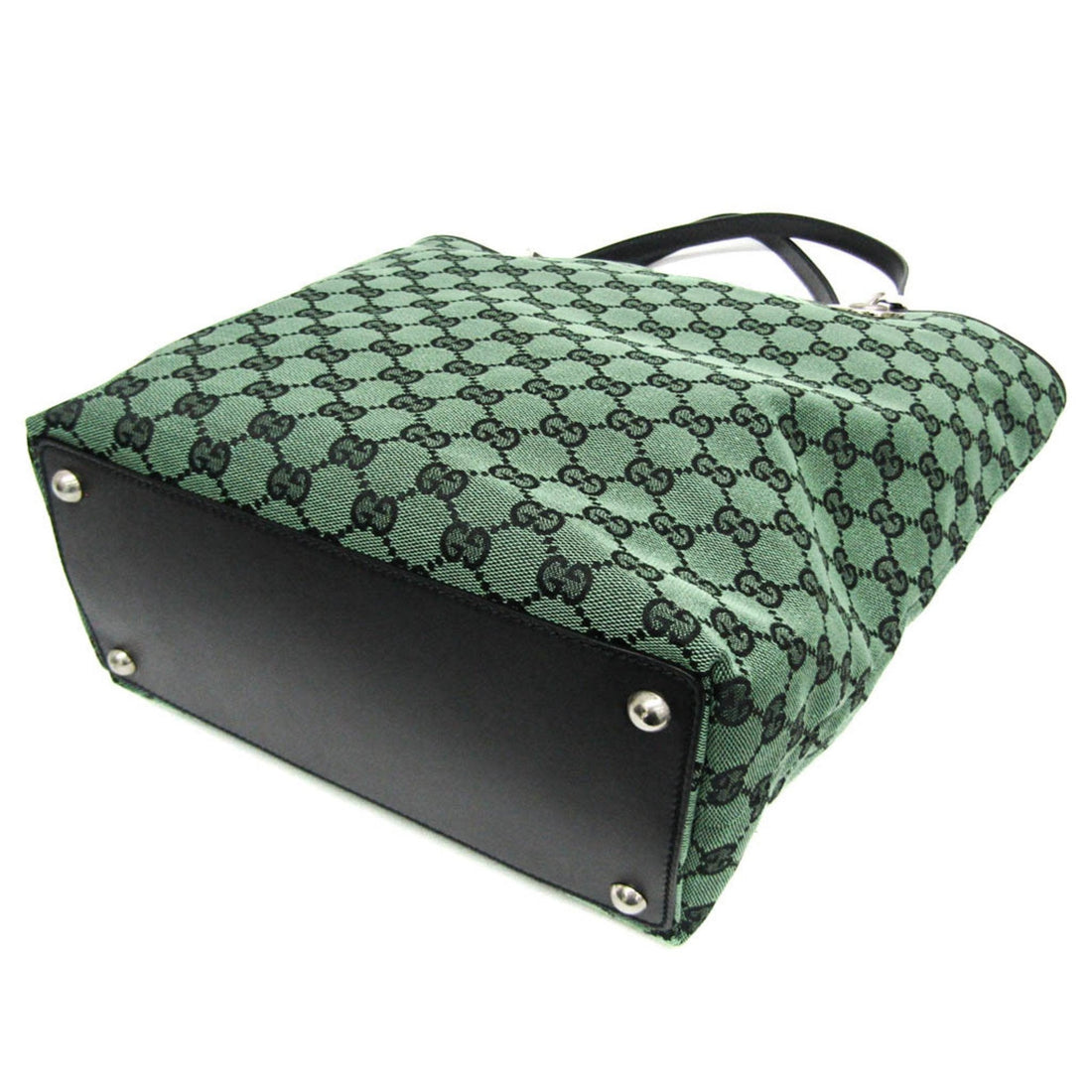 Gucci Gg Canvas Green Canvas Tote Bag