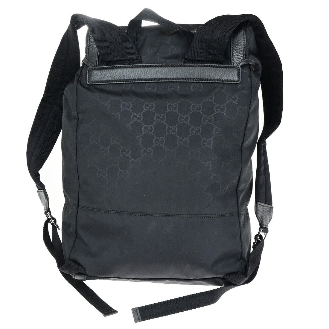 Gucci Guccissima Black Synthetic Backpack Bag