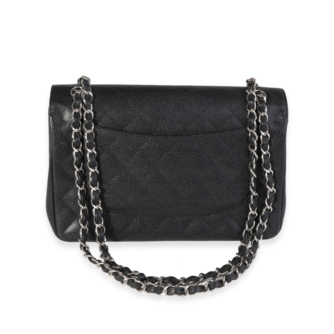 Top Quality Chanel Black Quilted Caviar Jumbo Classic Double New Bag