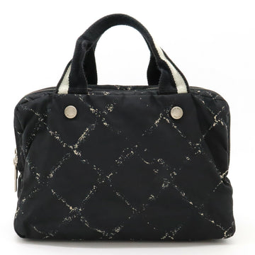 Top Quality Chanel Nylon Mini Boston Handbag Black Red