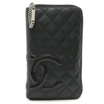 Top Quality Chanel Cambon Line Leather Wallet Organizer Black
