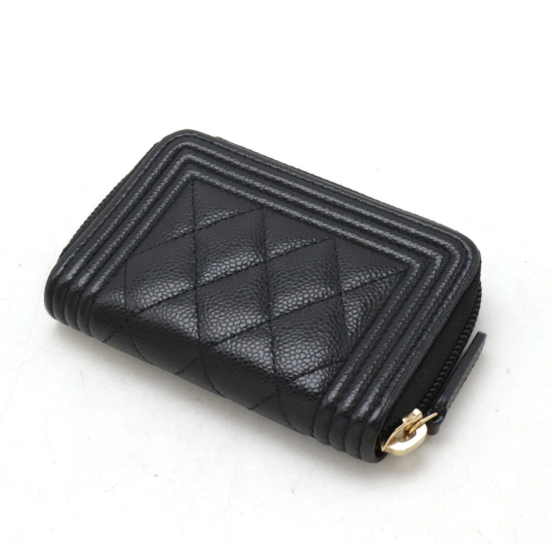 Top Quality Chanel BOY Top Quality Chanel Caviar Leather Coin Case A80602