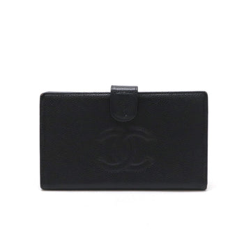 Top Quality Chanel Caviar Skin Coco Mark Long Wallet A13498