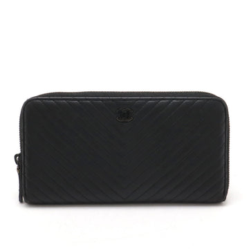 Top Quality Chanel Chevron V-Stitch Lambskin Leather Long Wallet