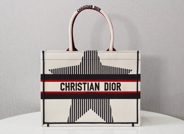 DIR1286 Book Tote DIRrAlps 36.5cm 41.5cm Oblique Embroidery white red-3