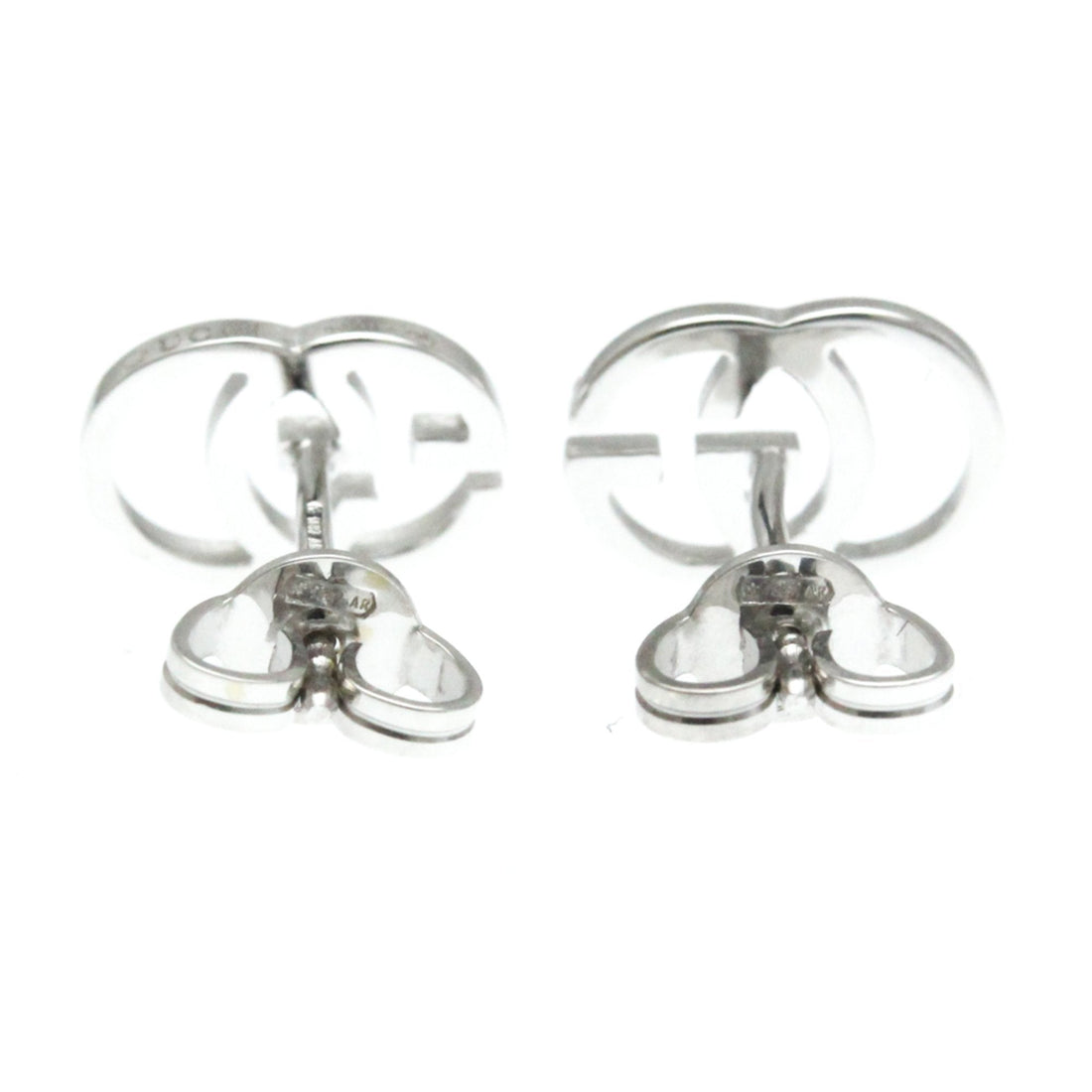 Gucci Gg Running Silver White Gold Earring Jewelry