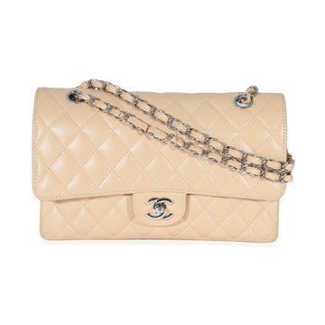 Top Quality Chanel Beige Quilted Caviar Medium Classic Double New Bag