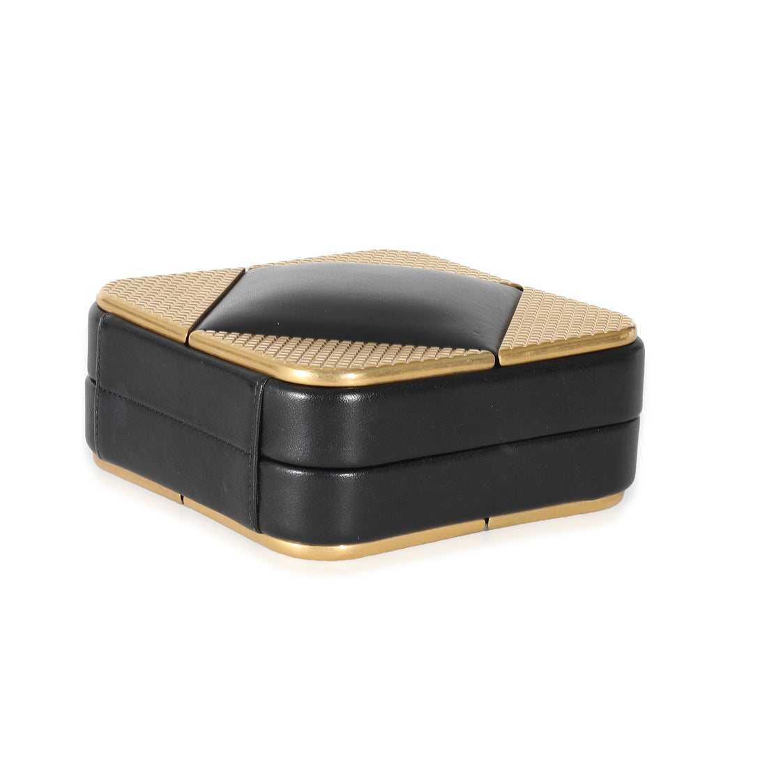 Top Quality Chanel Black Lambskin Gold Metal Square CC Clutch