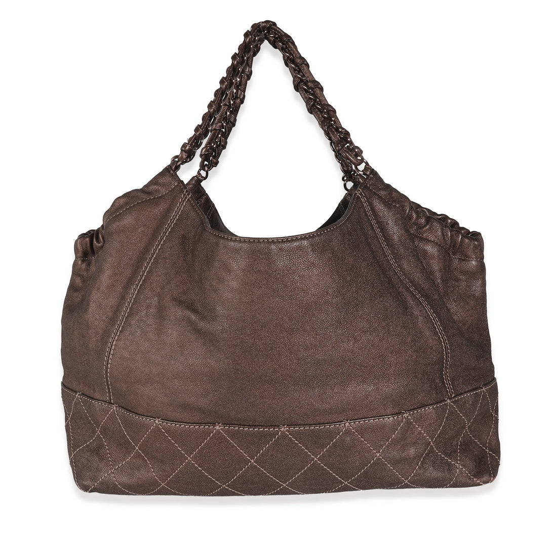 Top Quality Chanel Brown Distressed Caviar Coco Cabas XL Tote