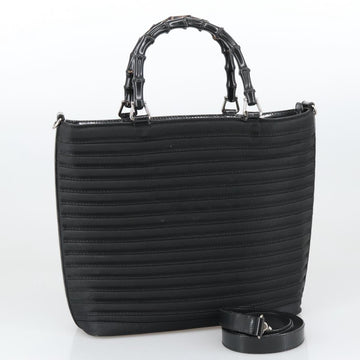 Gucci Bamboo Black Synthetic Handbag